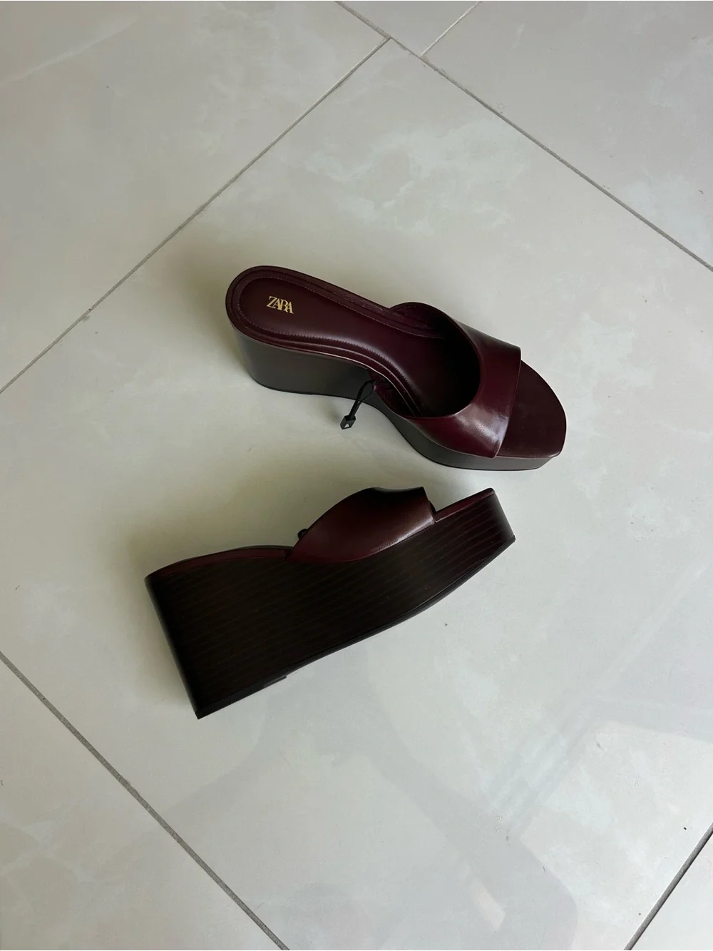 ZARA | Burgundy Platforms